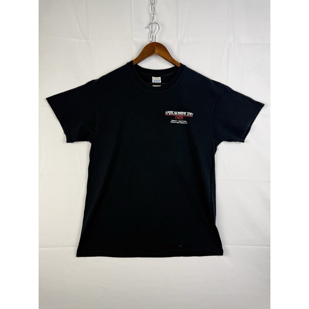 American Horror Story Coven Crew Shirt Season 4 Cast Promo T-Shirt Black Sz. L